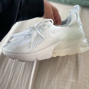 All white Nike air max 270 never worn